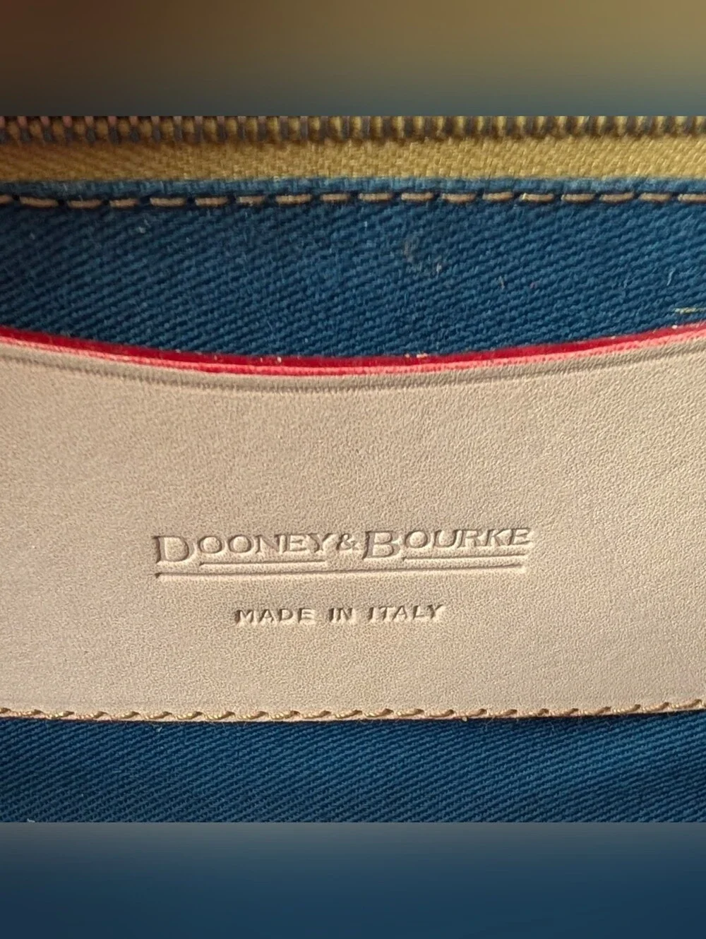 Dooney & Bourke Red Leather Purse Satchel Shoulder Bag Vintage Italy Italian Y2K - Picture 9 of 10
